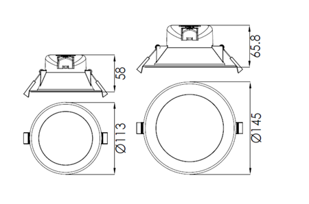 Âm trần led IP44 VS-AT-34 DIMMING